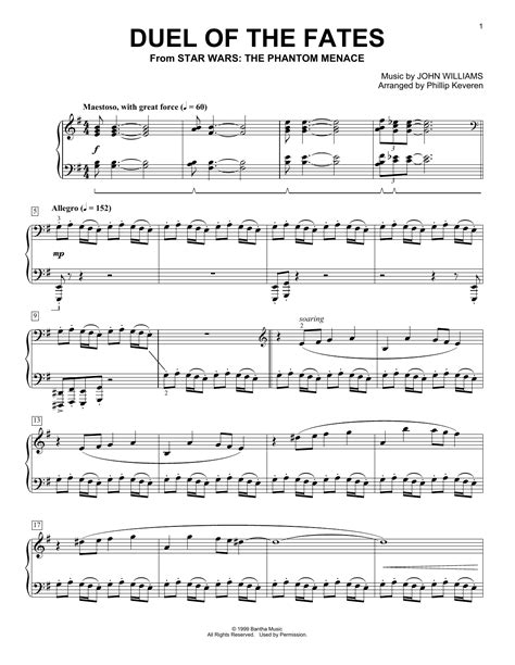 Duel Of The Fates (from Star Wars The Phantom Menace) (arr. . Duel of the fates sheet music orchestra